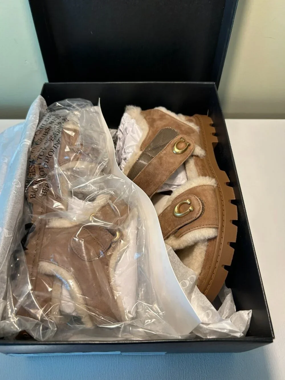 Coach Women's Brynn Shearling Sandal